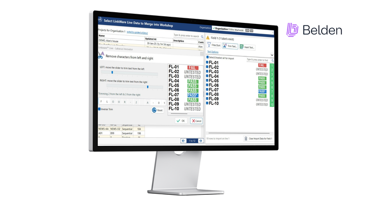 Downloading Fluke LinkWare Live Data into LabelFlex